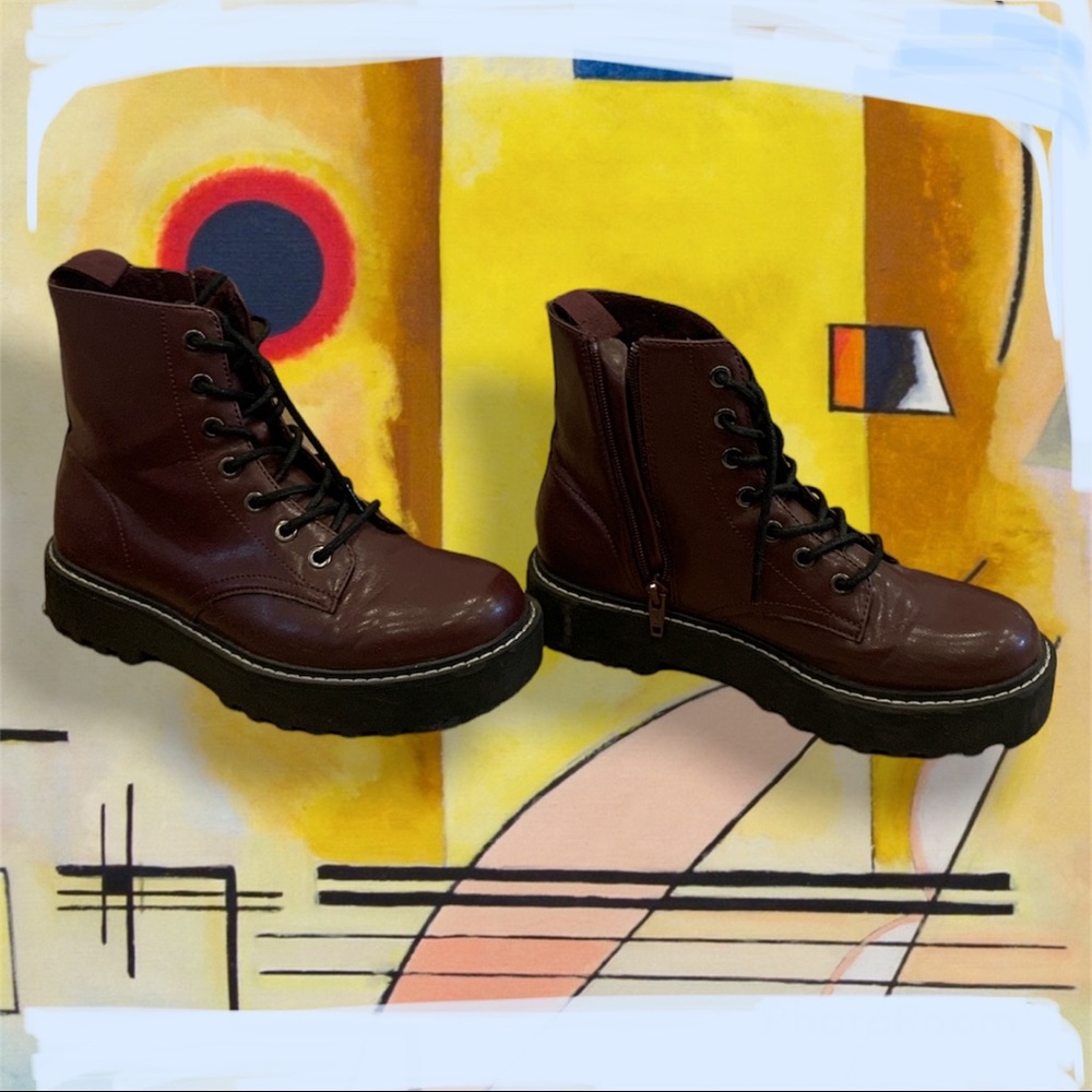 H&M burgundy boots size kids 4 Eu36